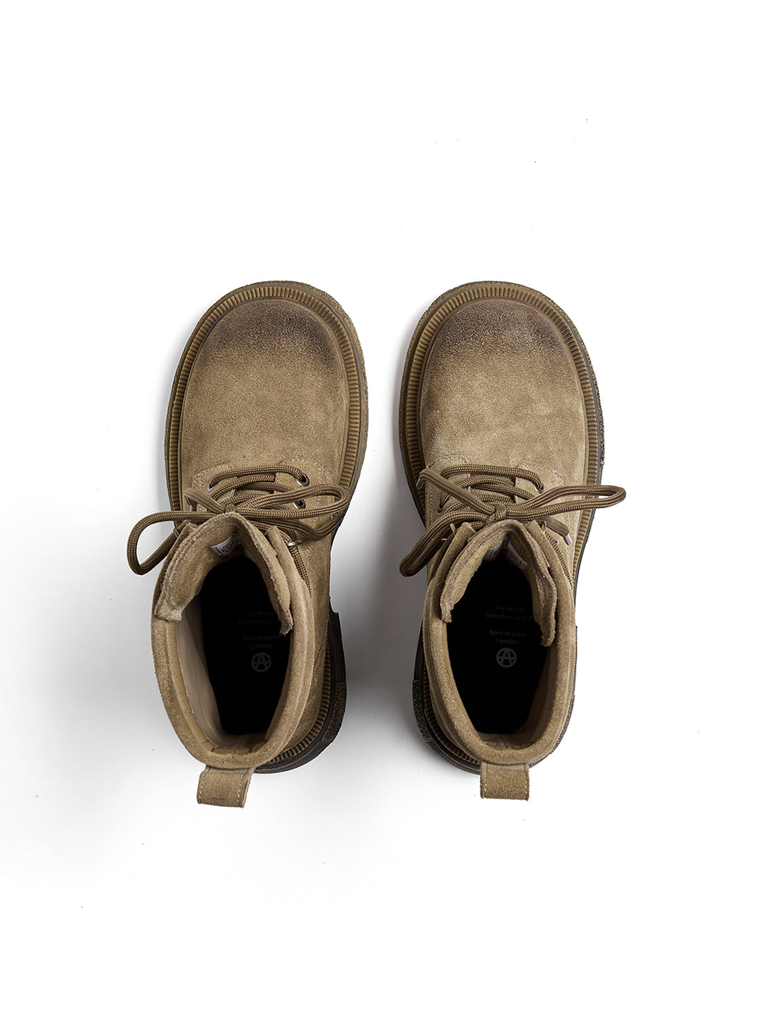 Brown Distressed Platform Combat Boots