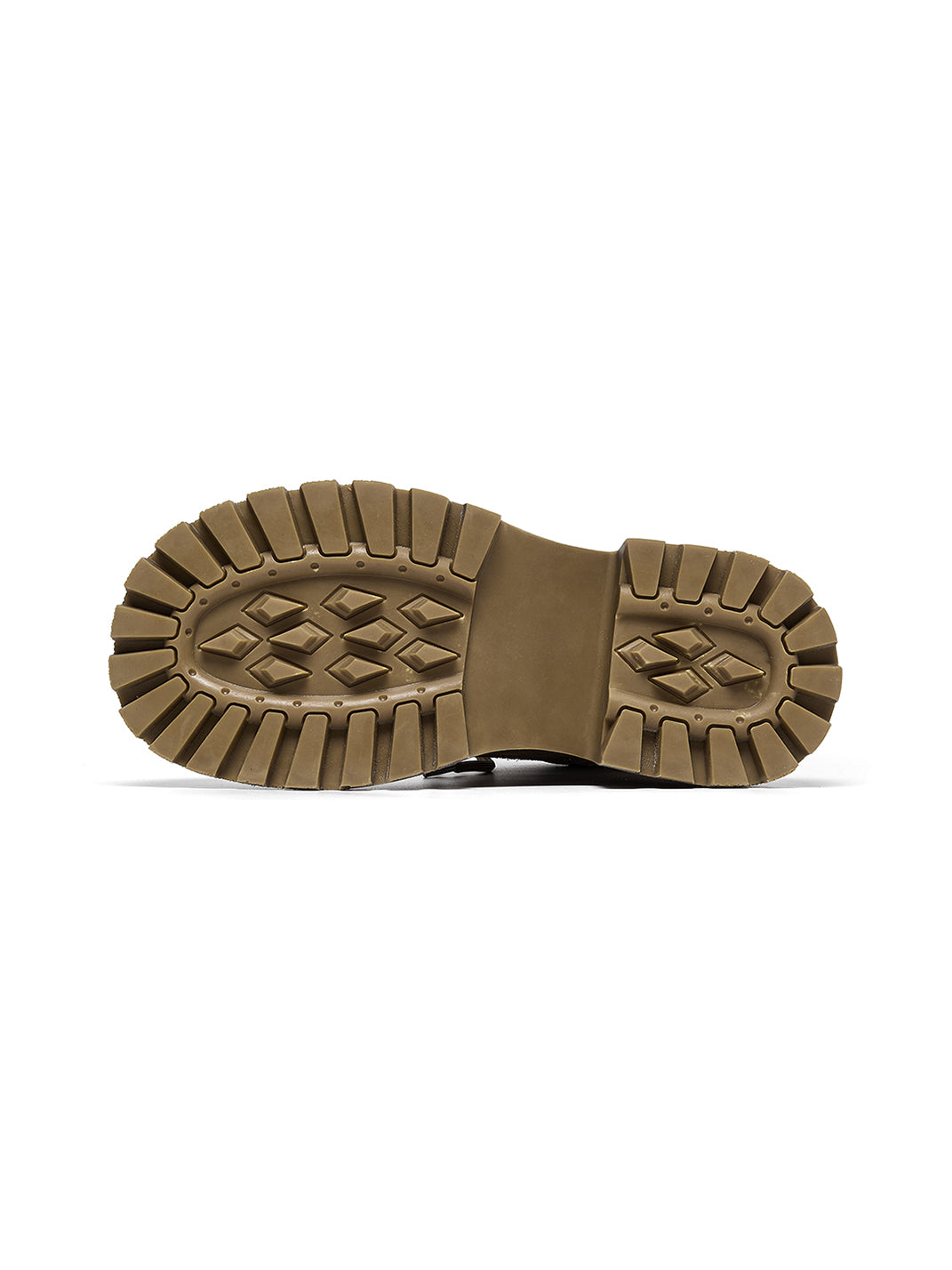 Brown Distressed Platform Combat Boots