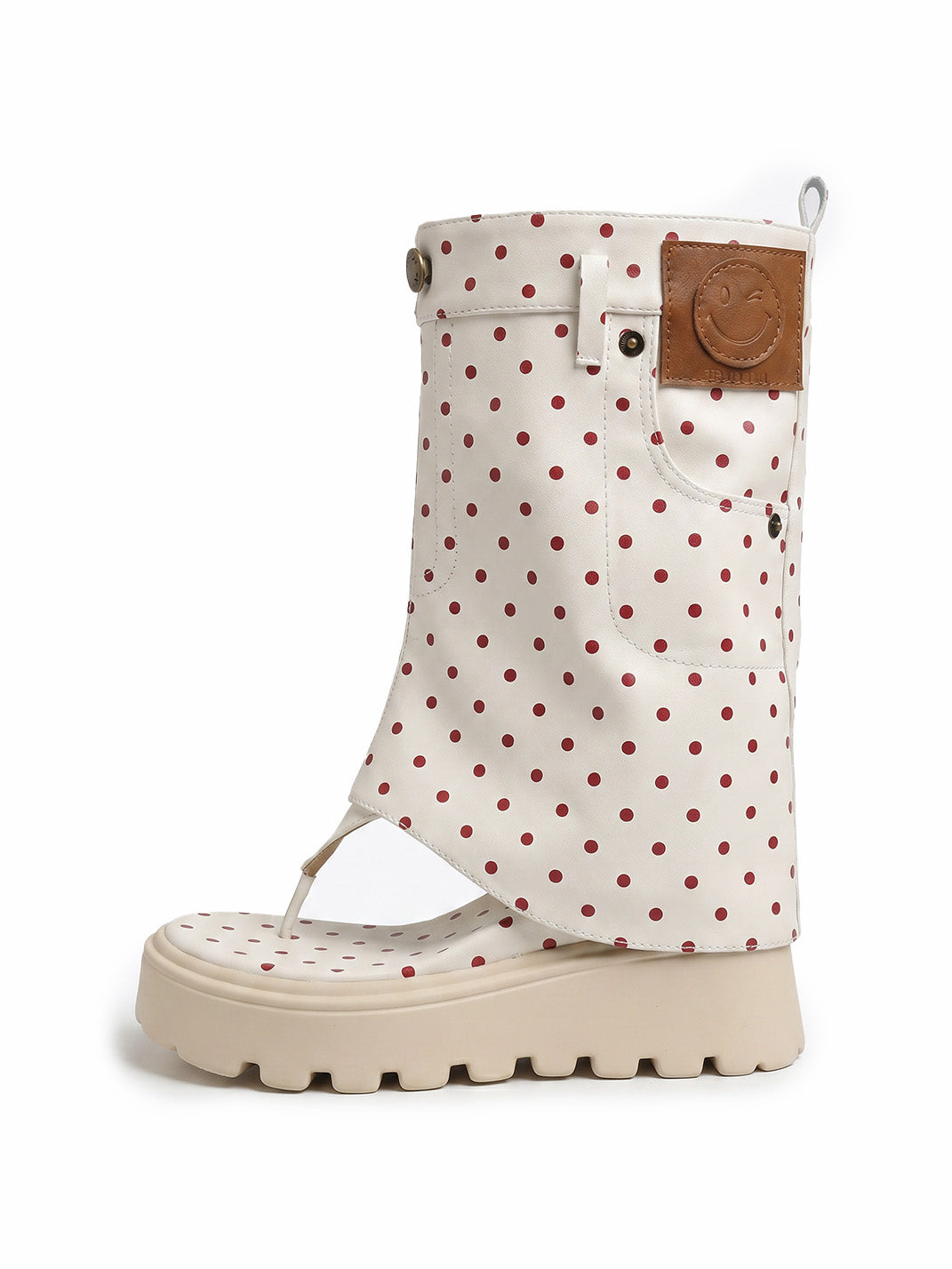 Thong Platform Knee-High Roman Sandal Boots