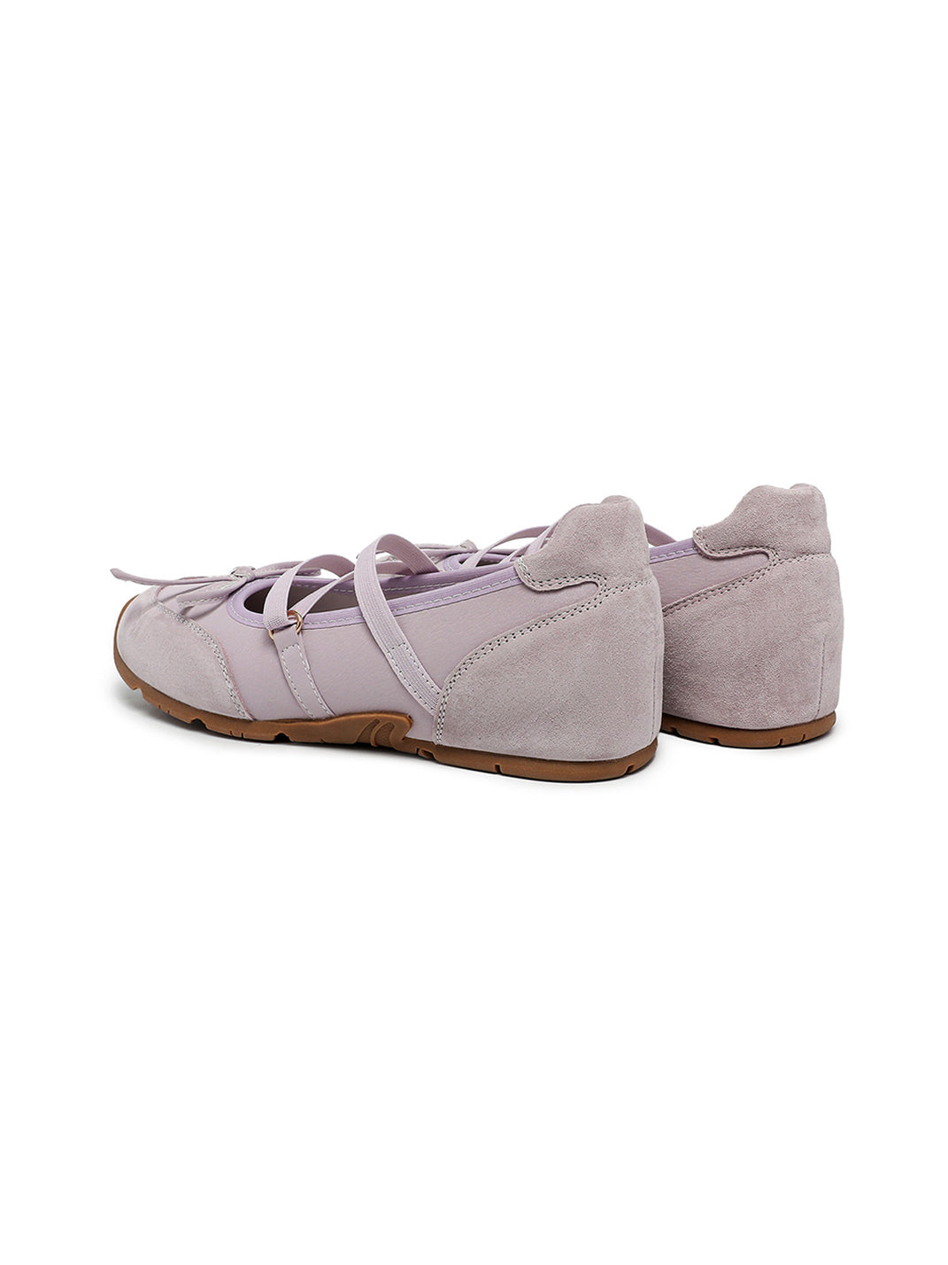 Sheer Mesh-Strap Mary Jane Ballet Flats