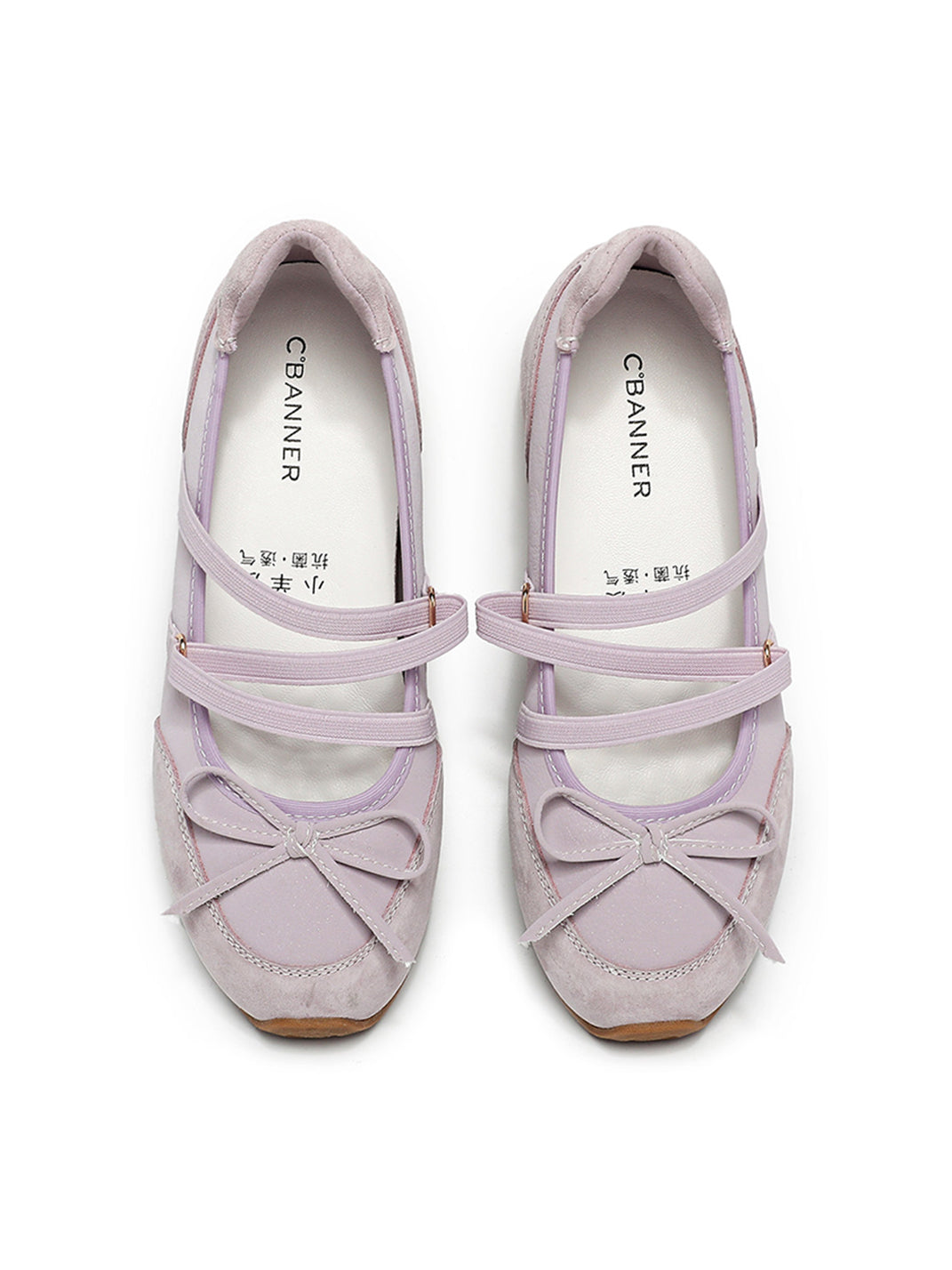 Sheer Mesh-Strap Mary Jane Ballet Flats
