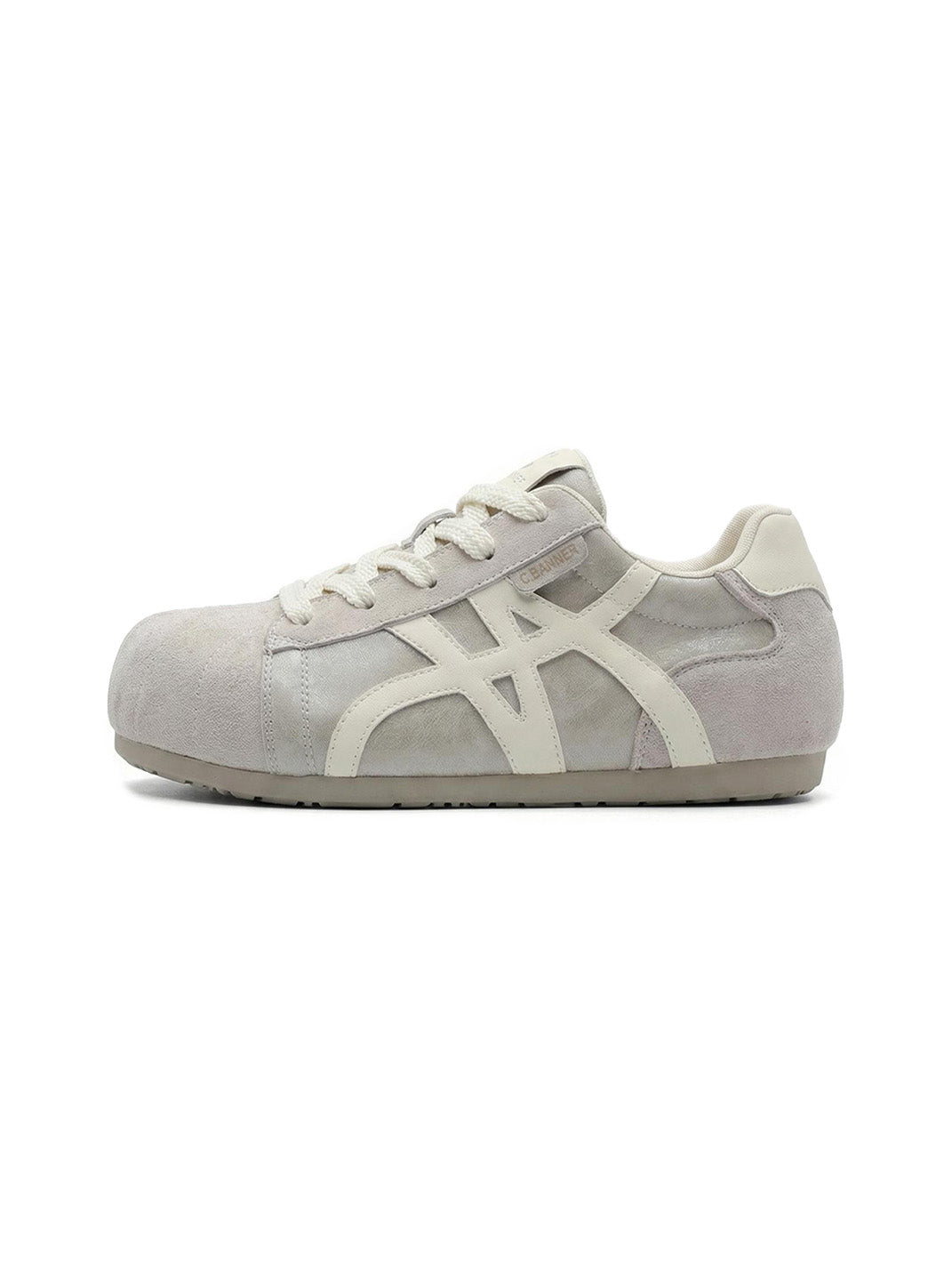 Leopard-Panel Gum-Sole Retro Trainers
