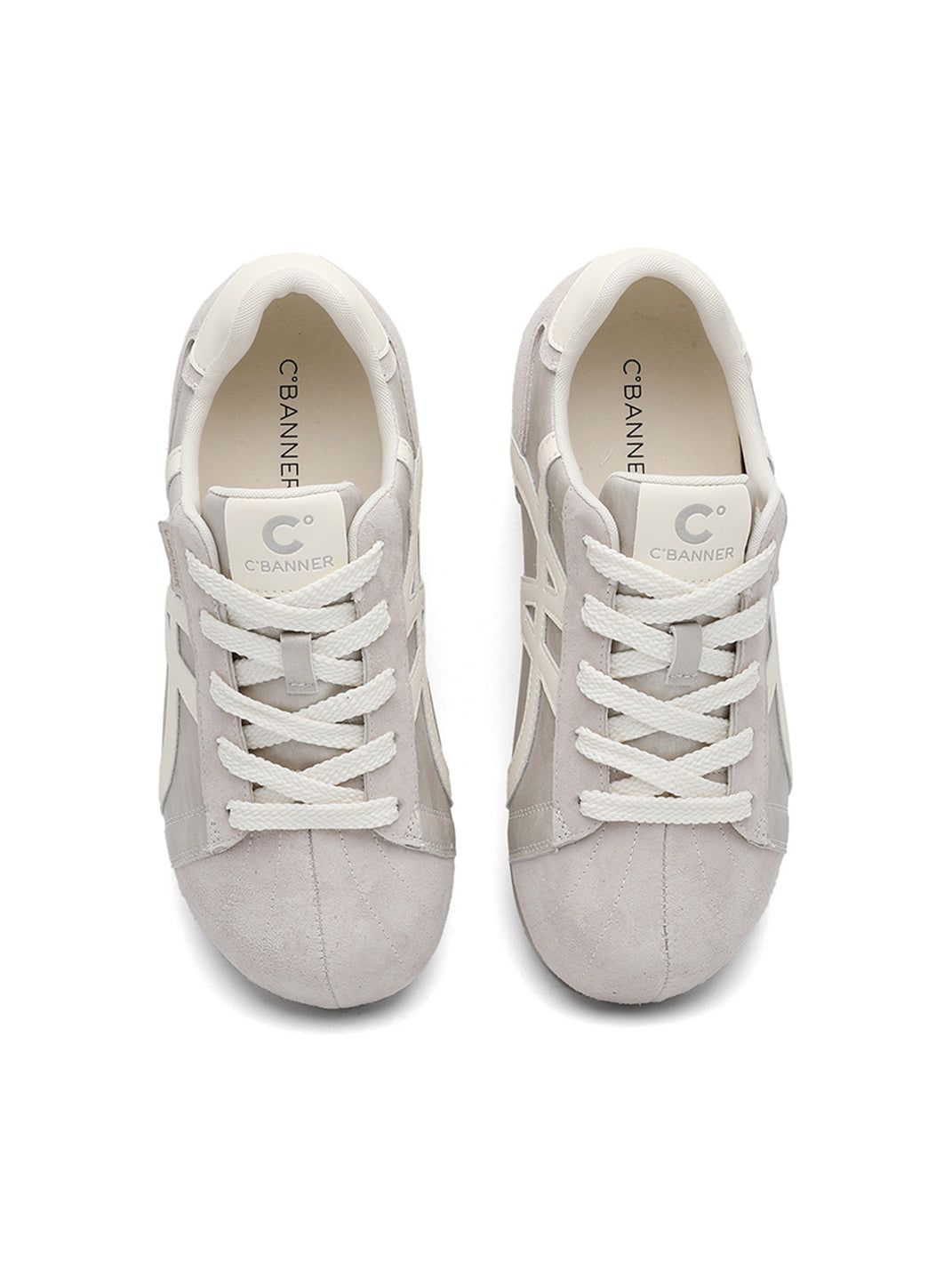 Leopard-Panel Gum-Sole Retro Trainers