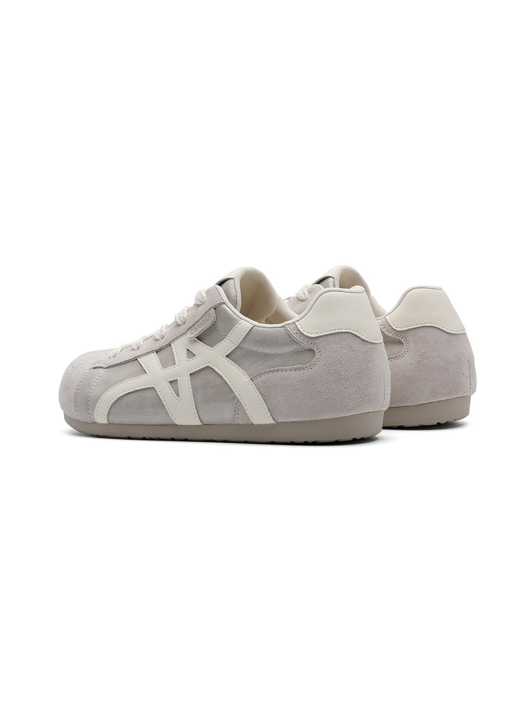 Leopard-Panel Gum-Sole Retro Trainers