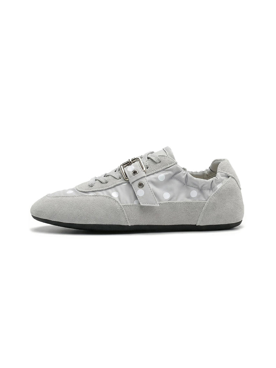 Polka-Dot Strap Low-Profile Ballet Sneakers