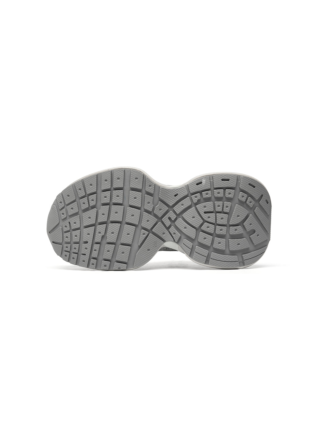 Silver Layered-Mesh Chunky Runner Sneakers