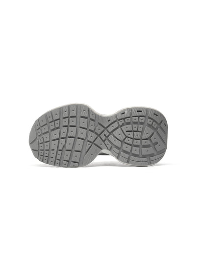 Silver Layered-Mesh Chunky Runner Sneakers