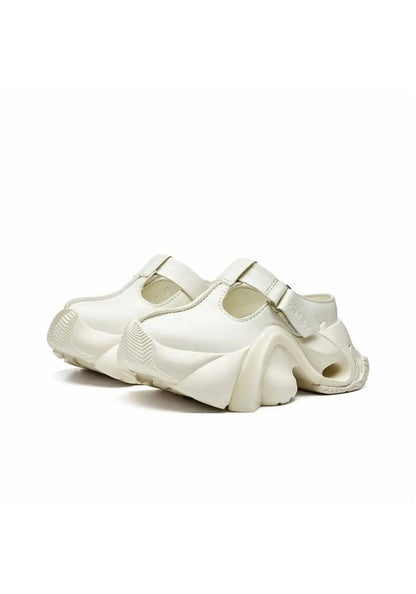 Black Platform Closed-Toe Slides