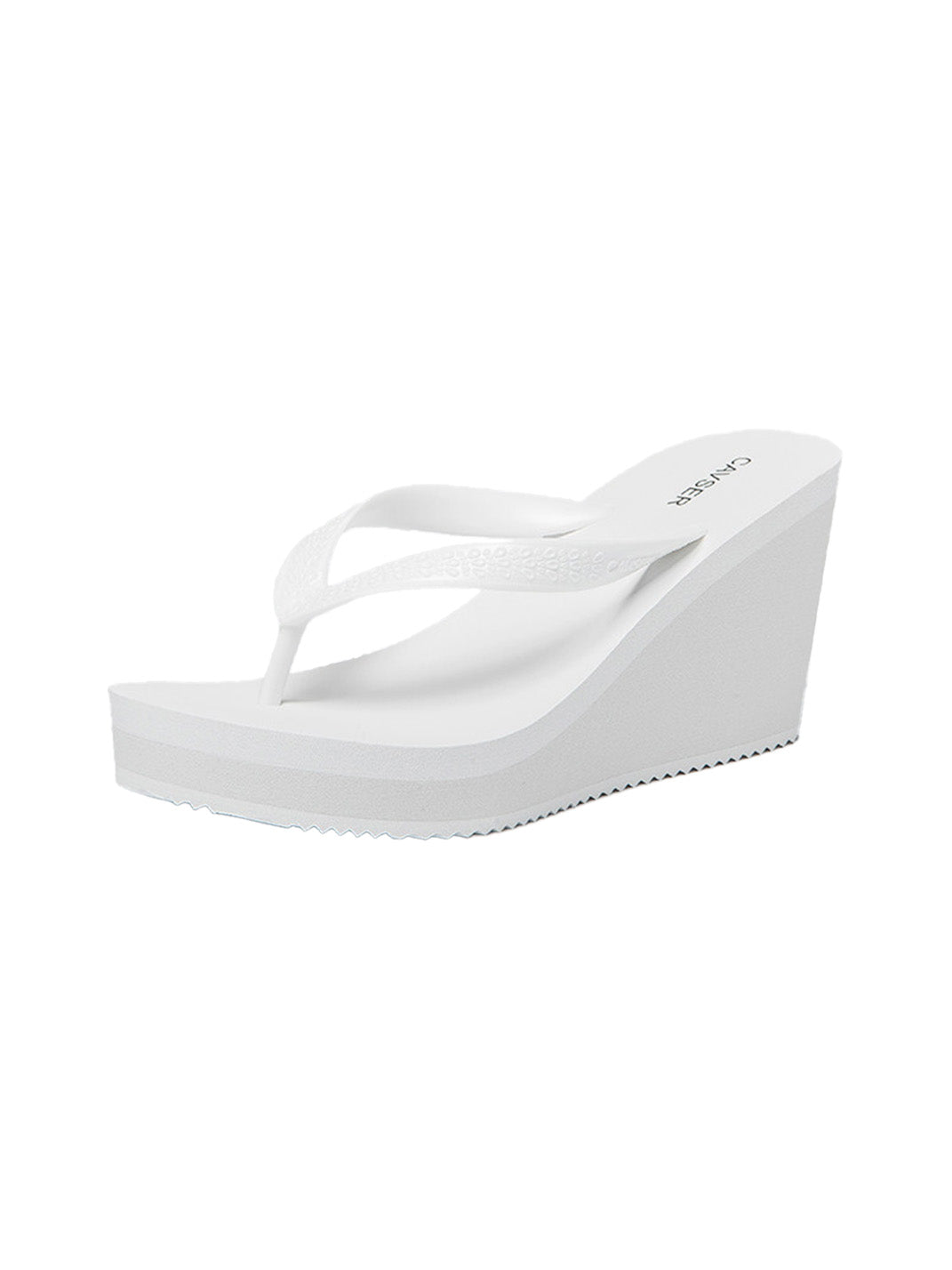 Sculpted High-Wedge Toe-Ring Flip-Flops