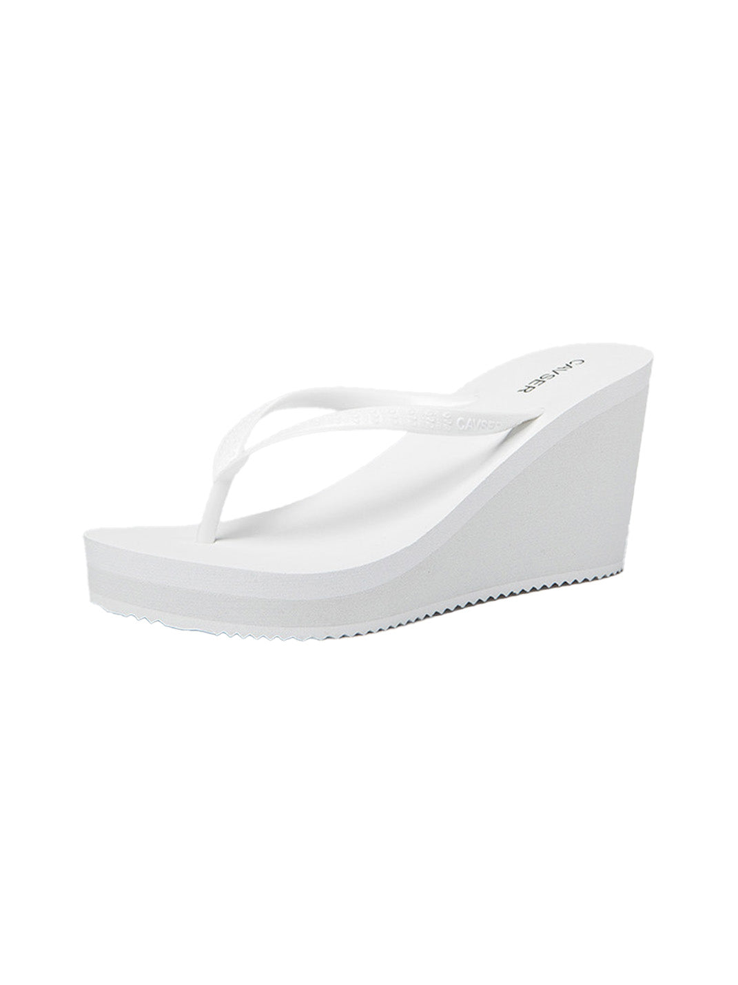 Sculpted High-Wedge Toe-Ring Flip-Flops