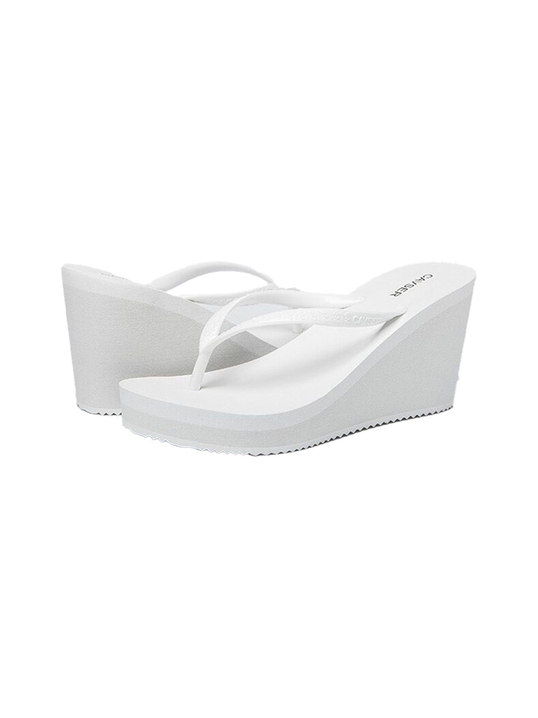Sculpted High-Wedge Toe-Ring Flip-Flops