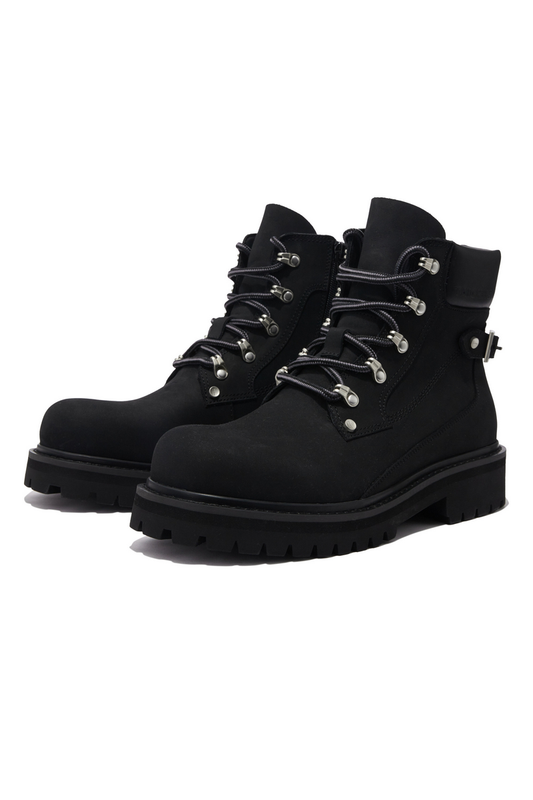 Platform Leather Work Boots