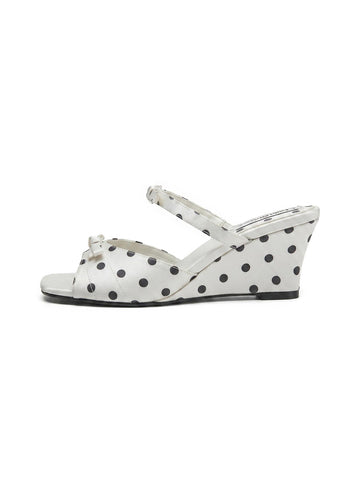 Polka-Dot Bow Platform Wedge Sandals