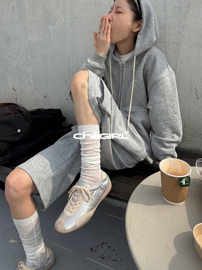 Light Beige Retro Lace-Up Trainers