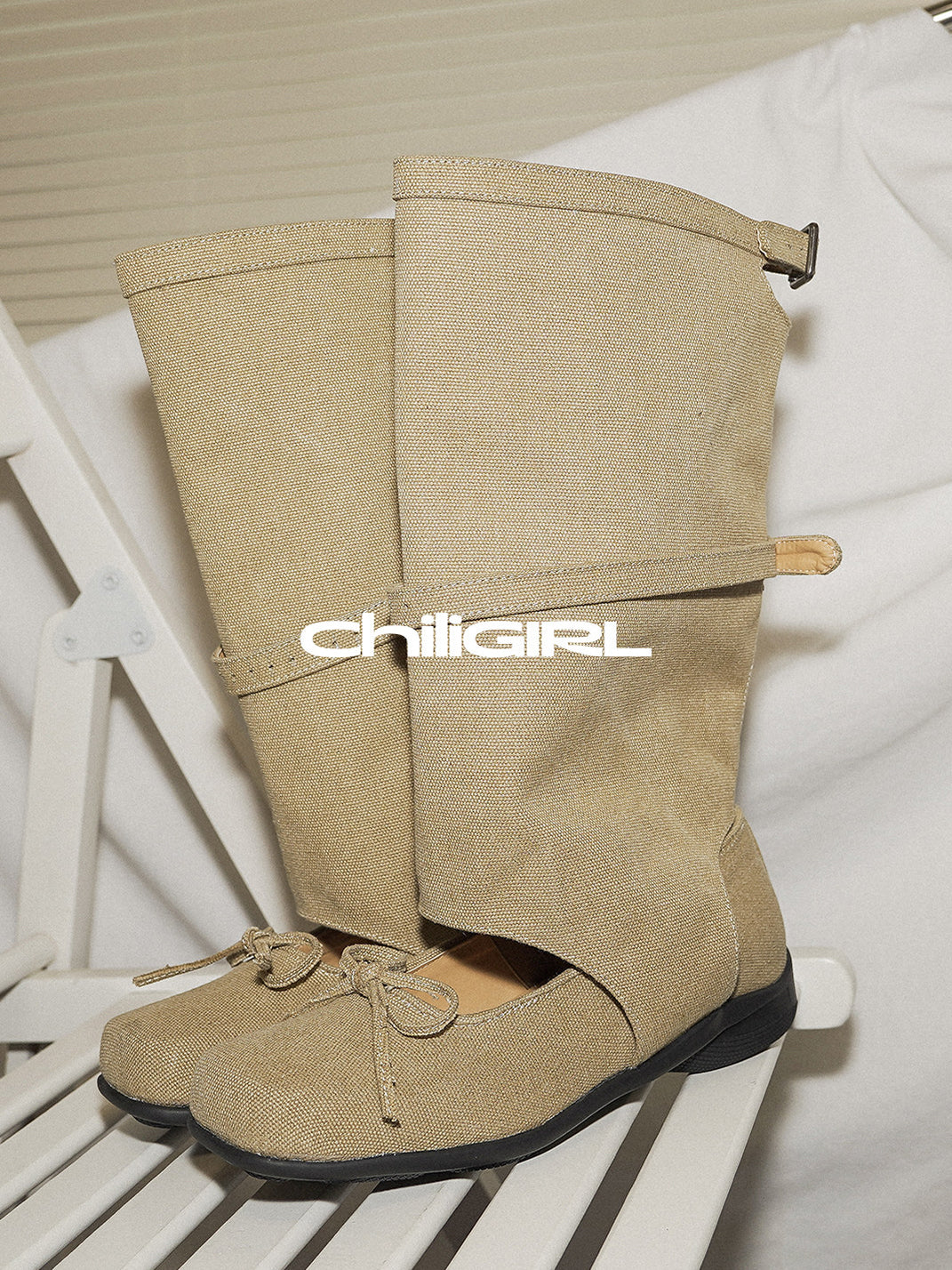 Mary Jane Tall Denim Sandal Boots
