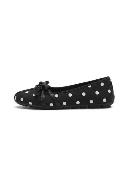 Polka-Dot Bow Mary Jane Ballet Flats