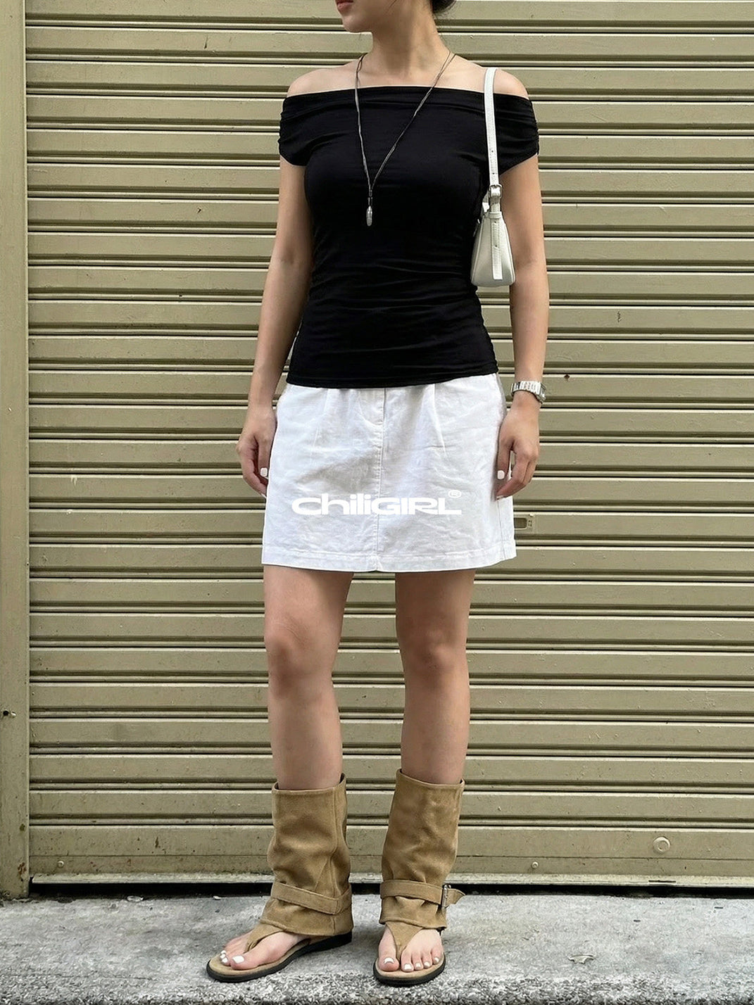 Khaki Slouchy Open-Toe Ankle Boots