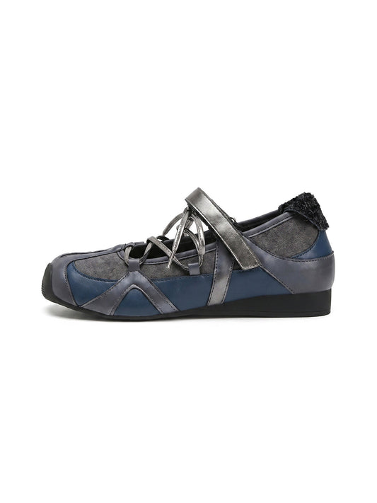 Multi-Strap Cutout Mesh Trainer Sneakers