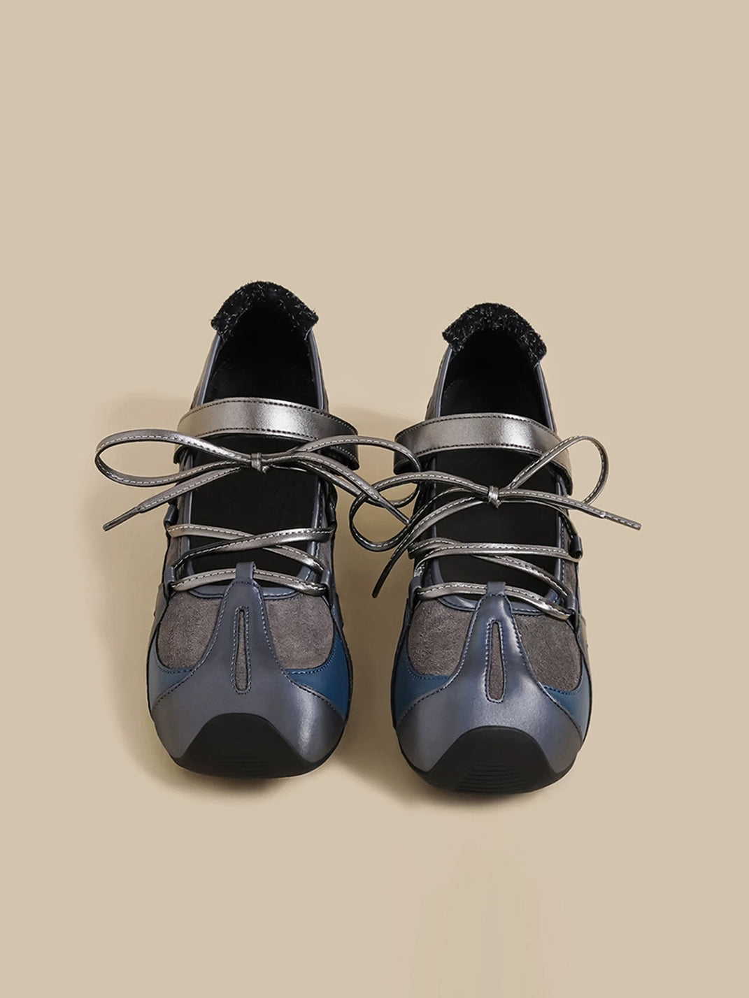 Multi-Strap Cutout Mesh Trainer Sneakers