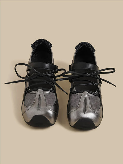 Multi-Strap Cutout Mesh Trainer Sneakers
