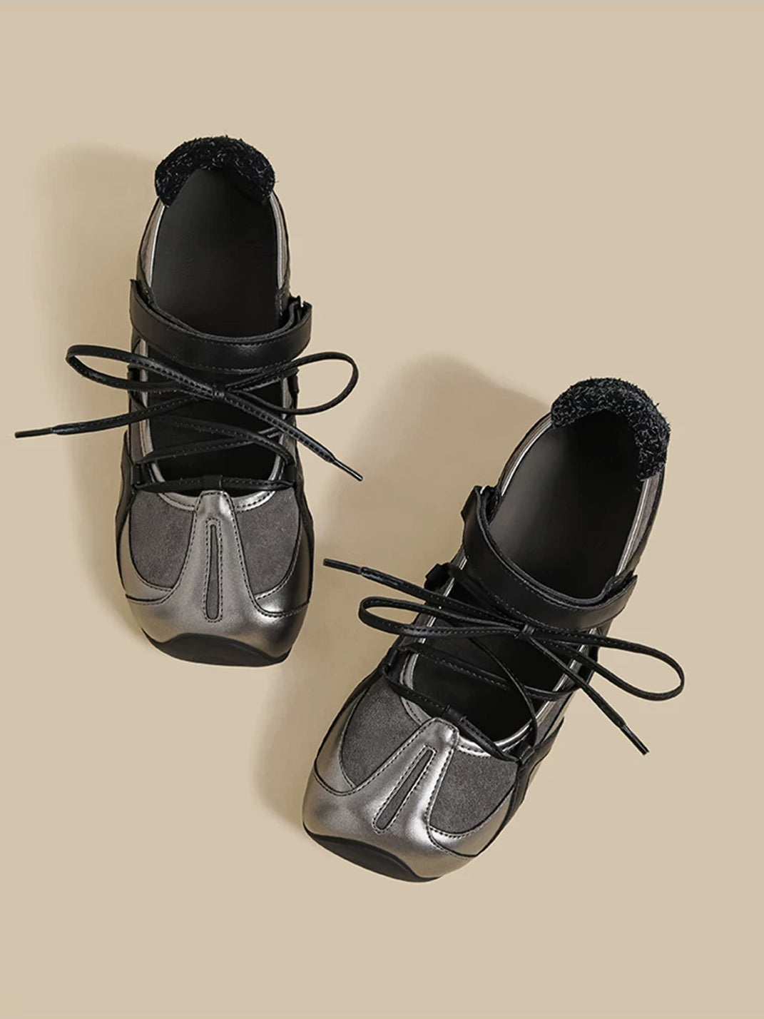 Multi-Strap Cutout Mesh Trainer Sneakers