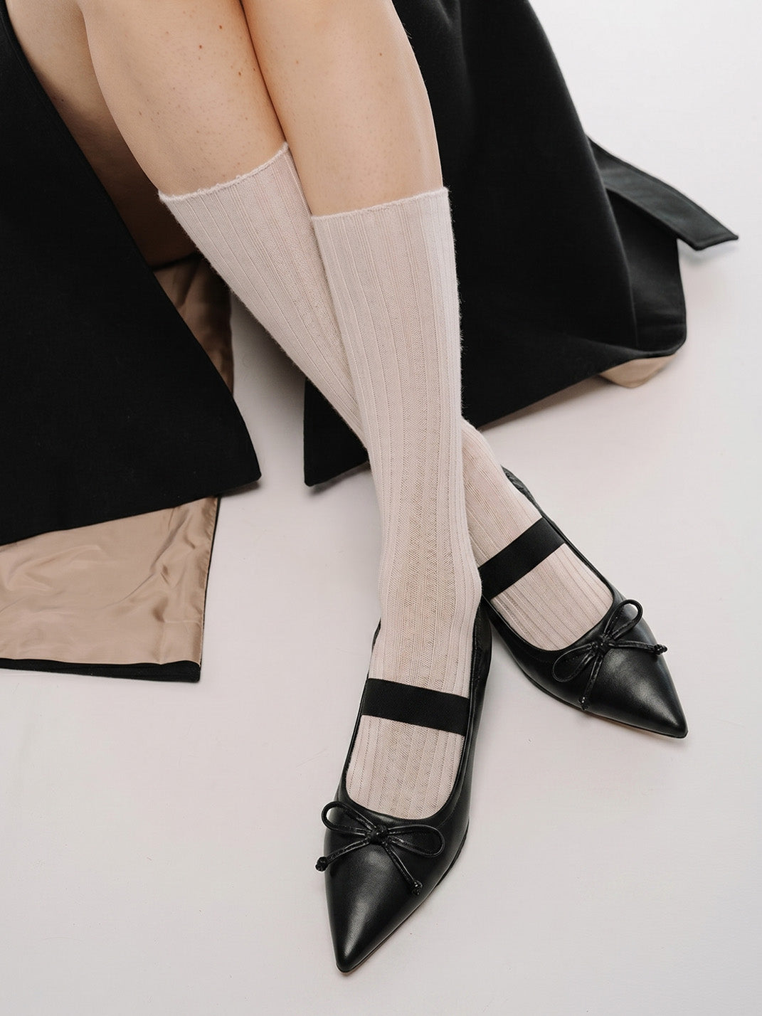 Pleated Pointed-Toe Sculpted-Heel Mules