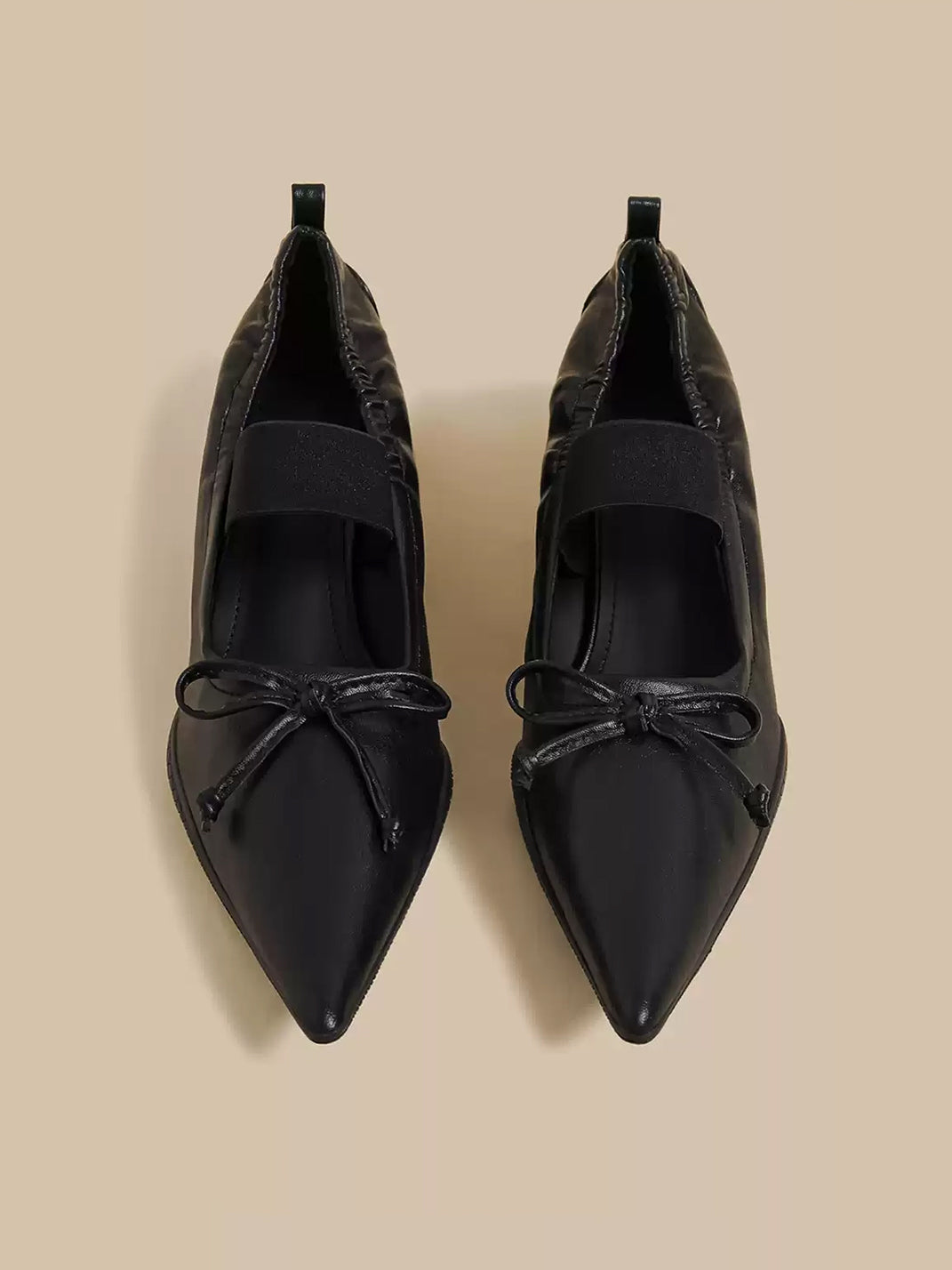 Pleated Pointed-Toe Sculpted-Heel Mules