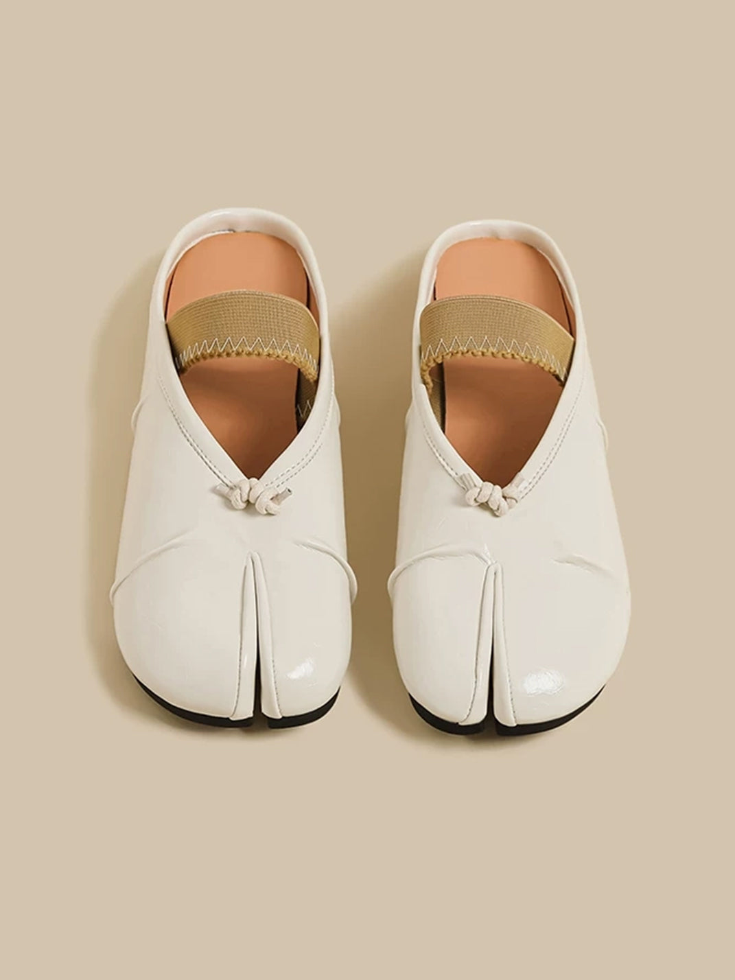 Minimal Split-Toe Open-Back Flats