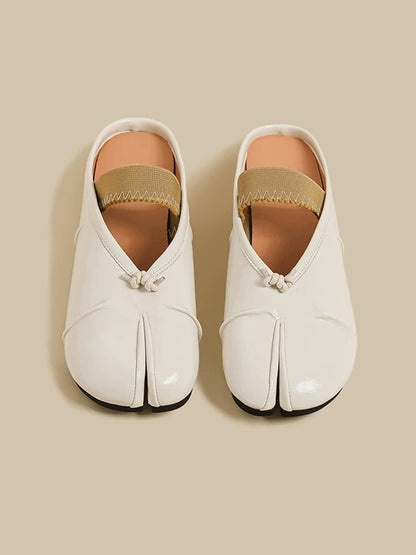 Minimal Split-Toe Open-Back Flats