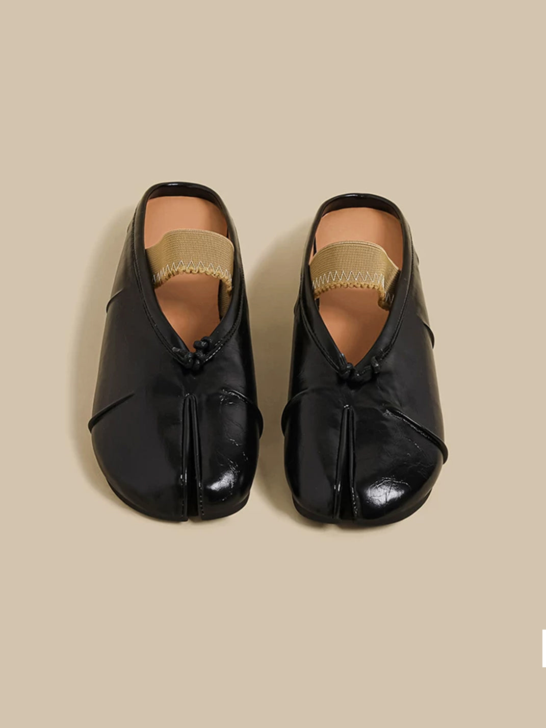 Minimal Split-Toe Open-Back Flats