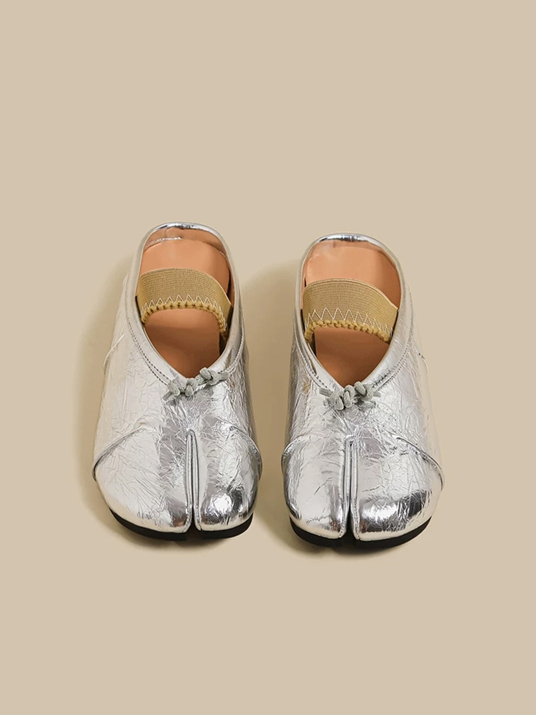 Minimal Split-Toe Open-Back Flats
