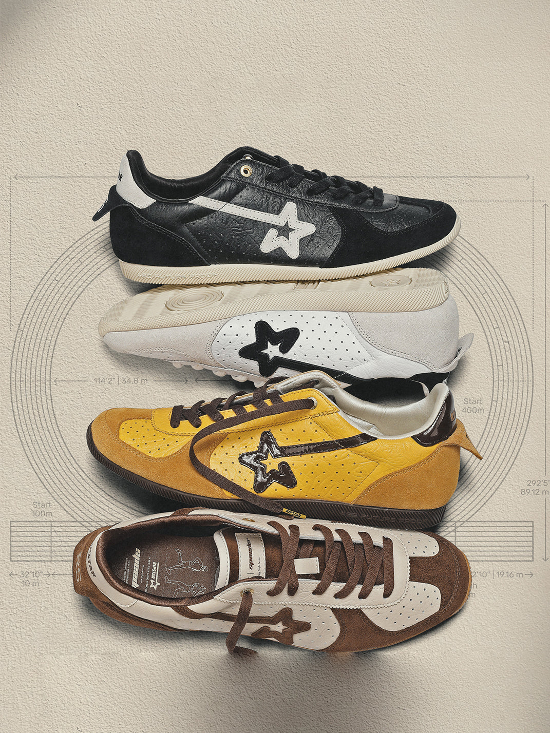 Collegiate Suede Low-Profile Trainers