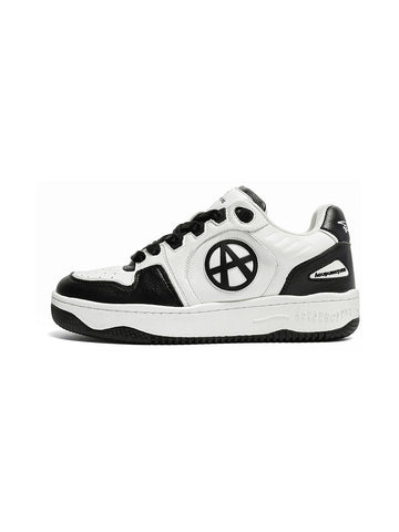 Circle-Logo Colorblock Skate Sneakers