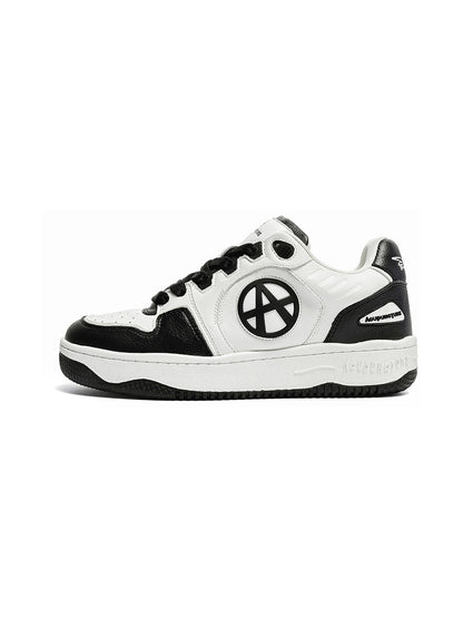 Circle-Logo Colorblock Skate Sneakers