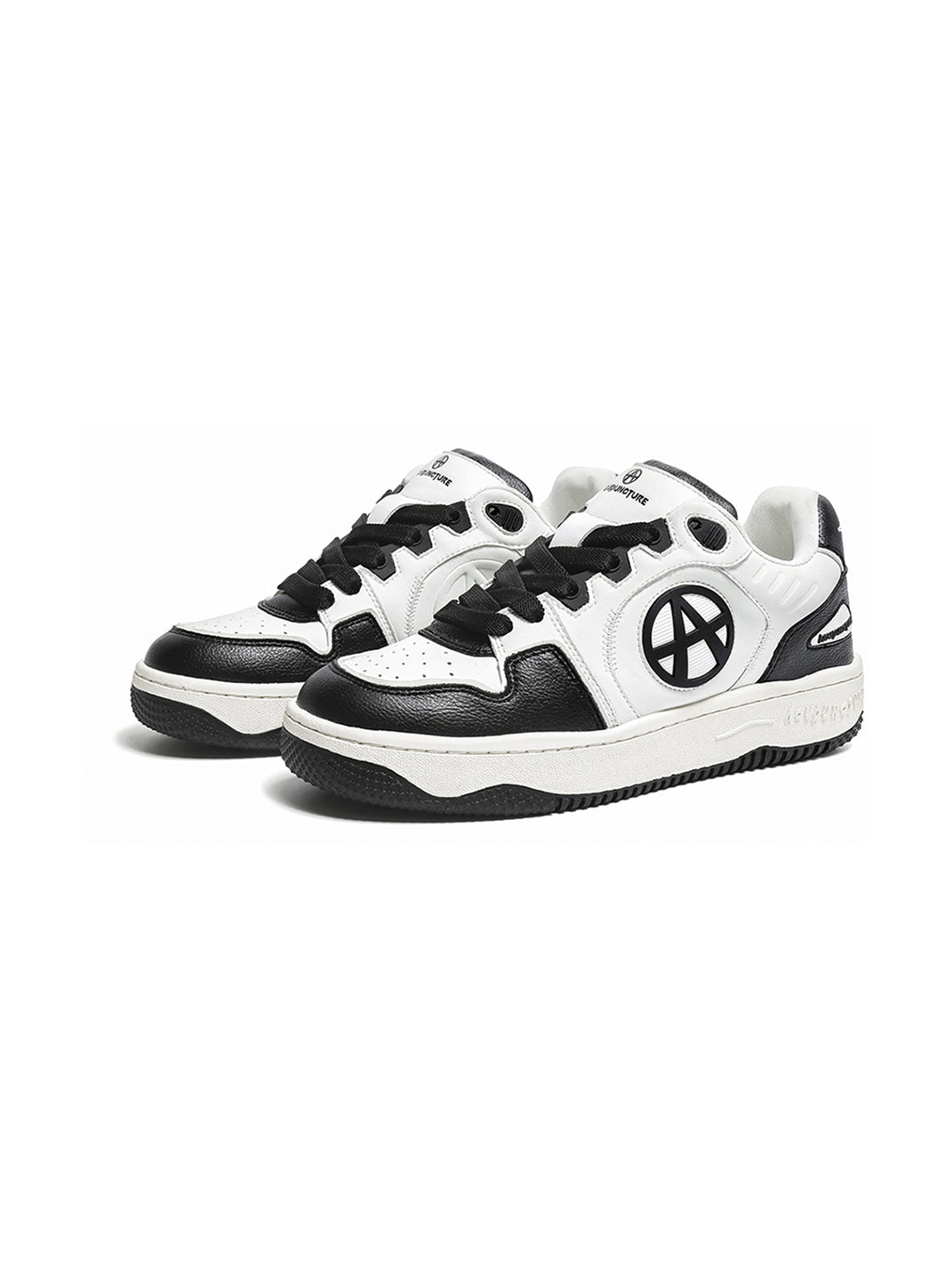 Circle-Logo Colorblock Skate Sneakers