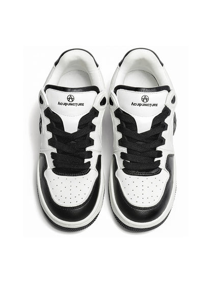 Circle-Logo Colorblock Skate Sneakers