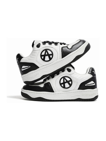 Circle-Logo Colorblock Skate Sneakers
