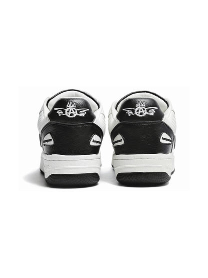 Circle-Logo Colorblock Skate Sneakers