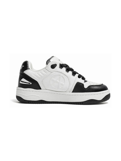 Circle-Logo Colorblock Skate Sneakers