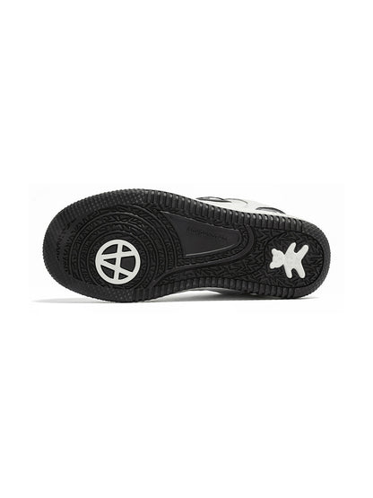 Circle-Logo Colorblock Skate Sneakers