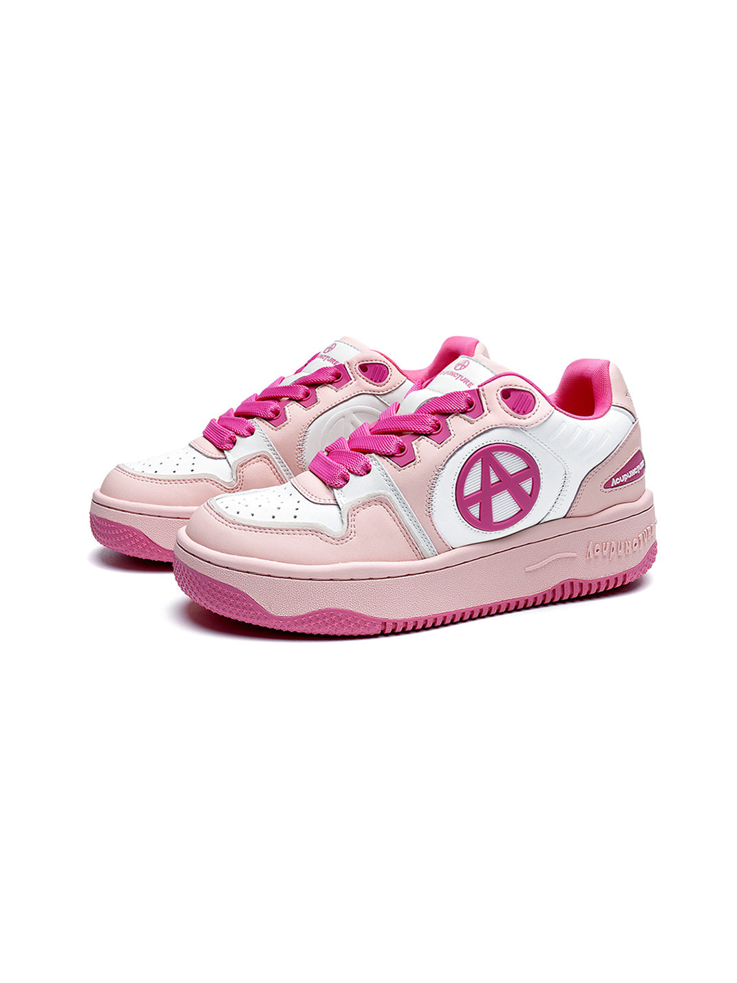 Circle-Logo Colorblock Skate Sneakers