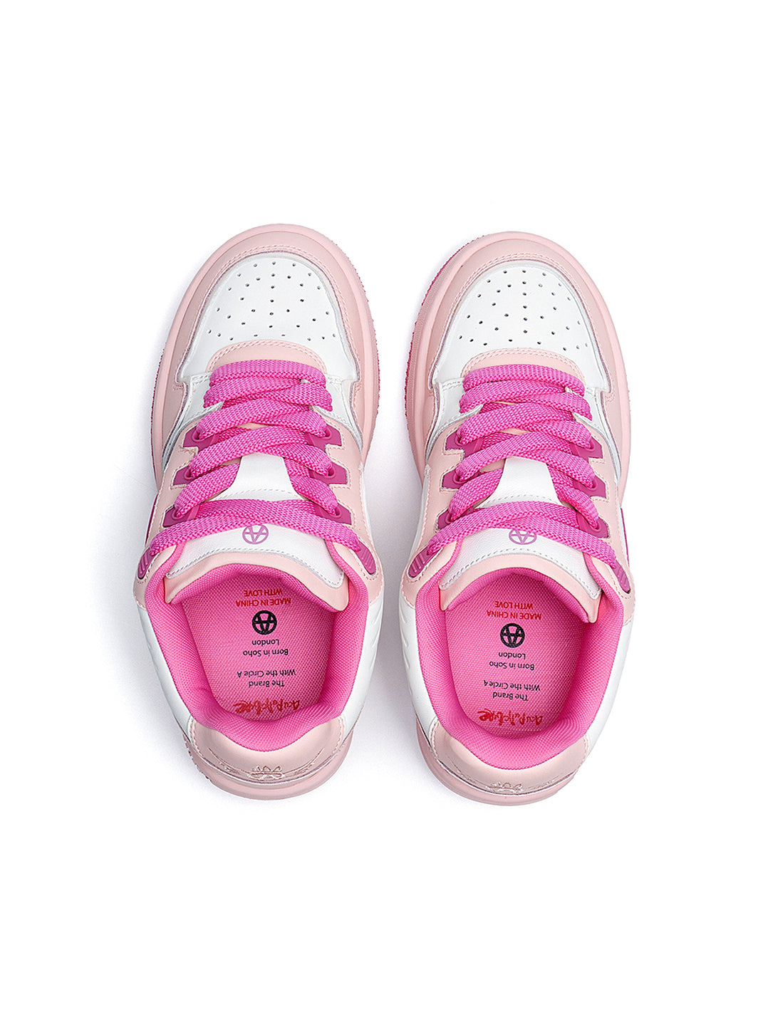 Circle-Logo Colorblock Skate Sneakers