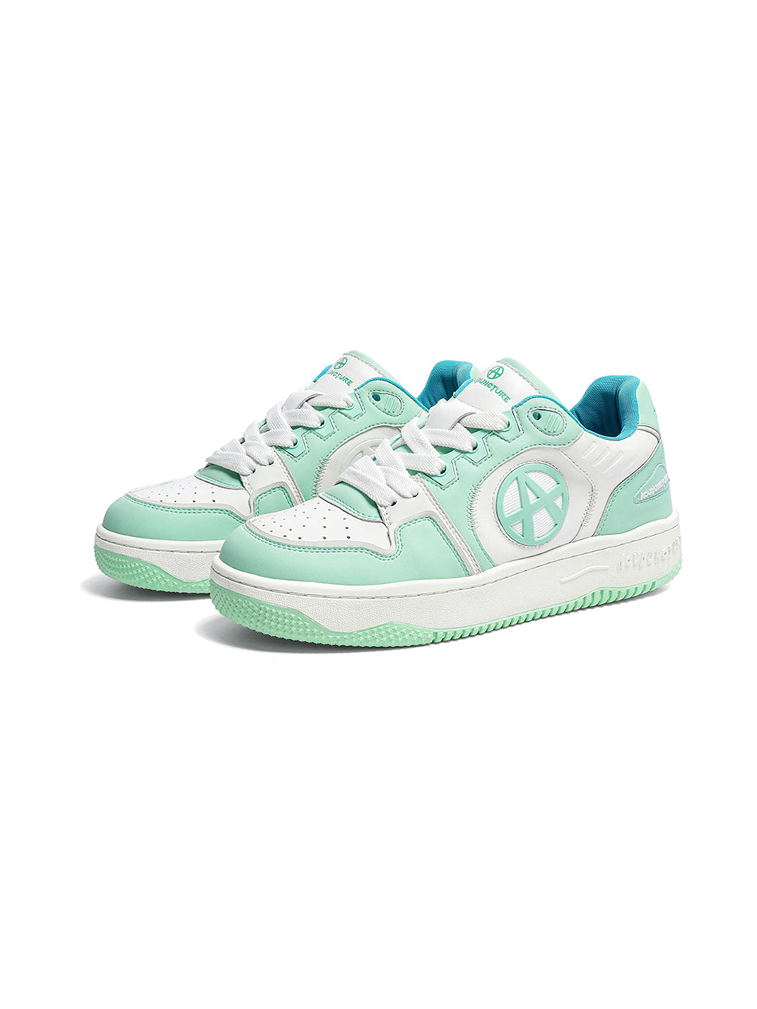 Circle-Logo Colorblock Skate Sneakers