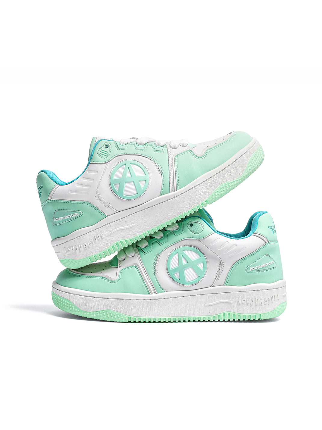 Circle-Logo Colorblock Skate Sneakers