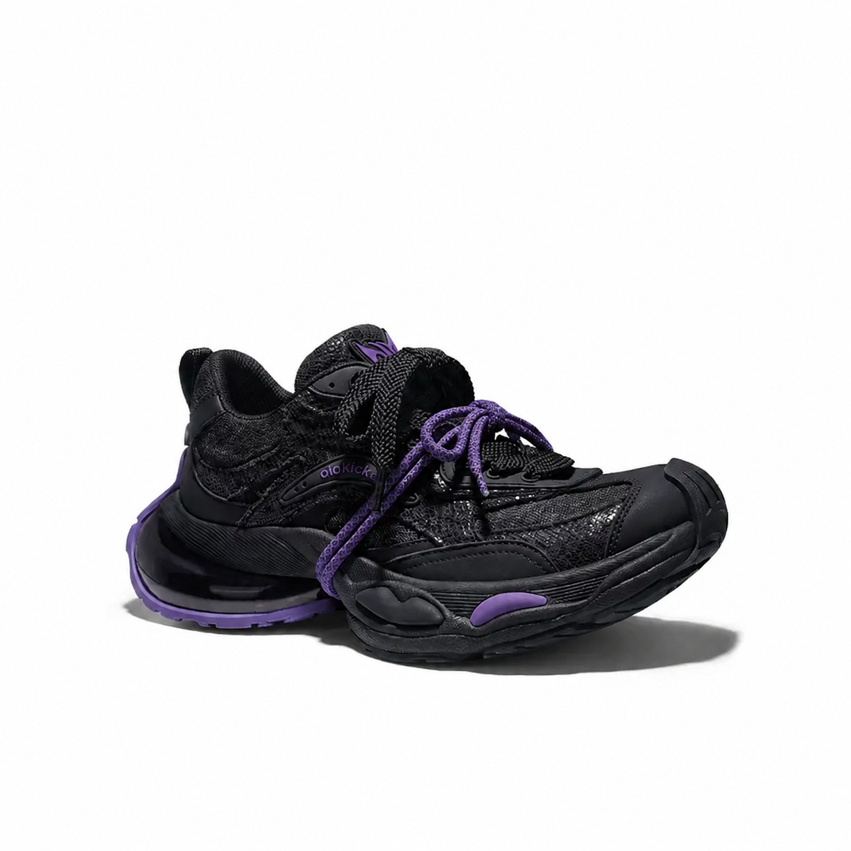 Distressed Mesh Air-Cushion Chunky Sneakers