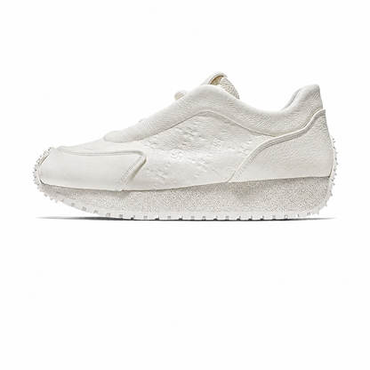 Sculpted Spike-Sole Leather Sneakers