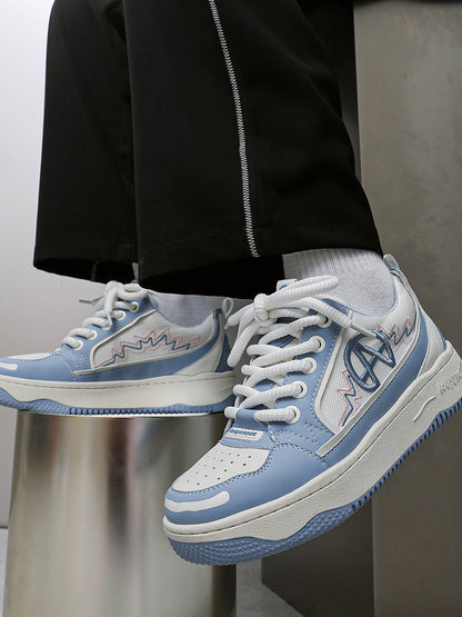 Colorblock Graphic Skate Sneakers