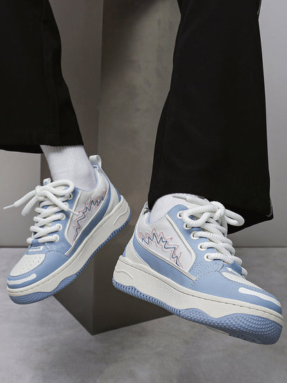 Colorblock Graphic Skate Sneakers