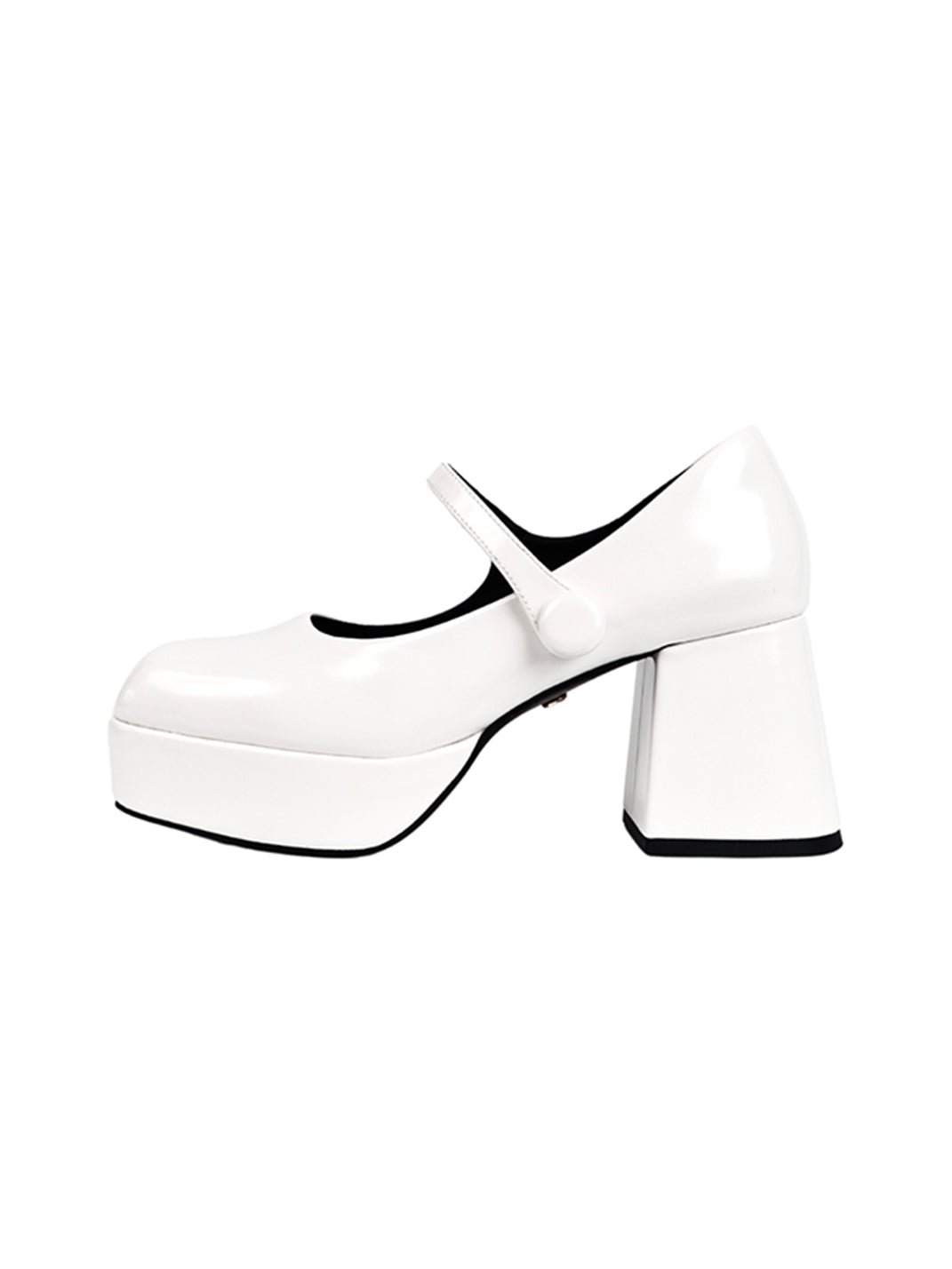 Patent Platform Block-Heel Mary Jane Pumps