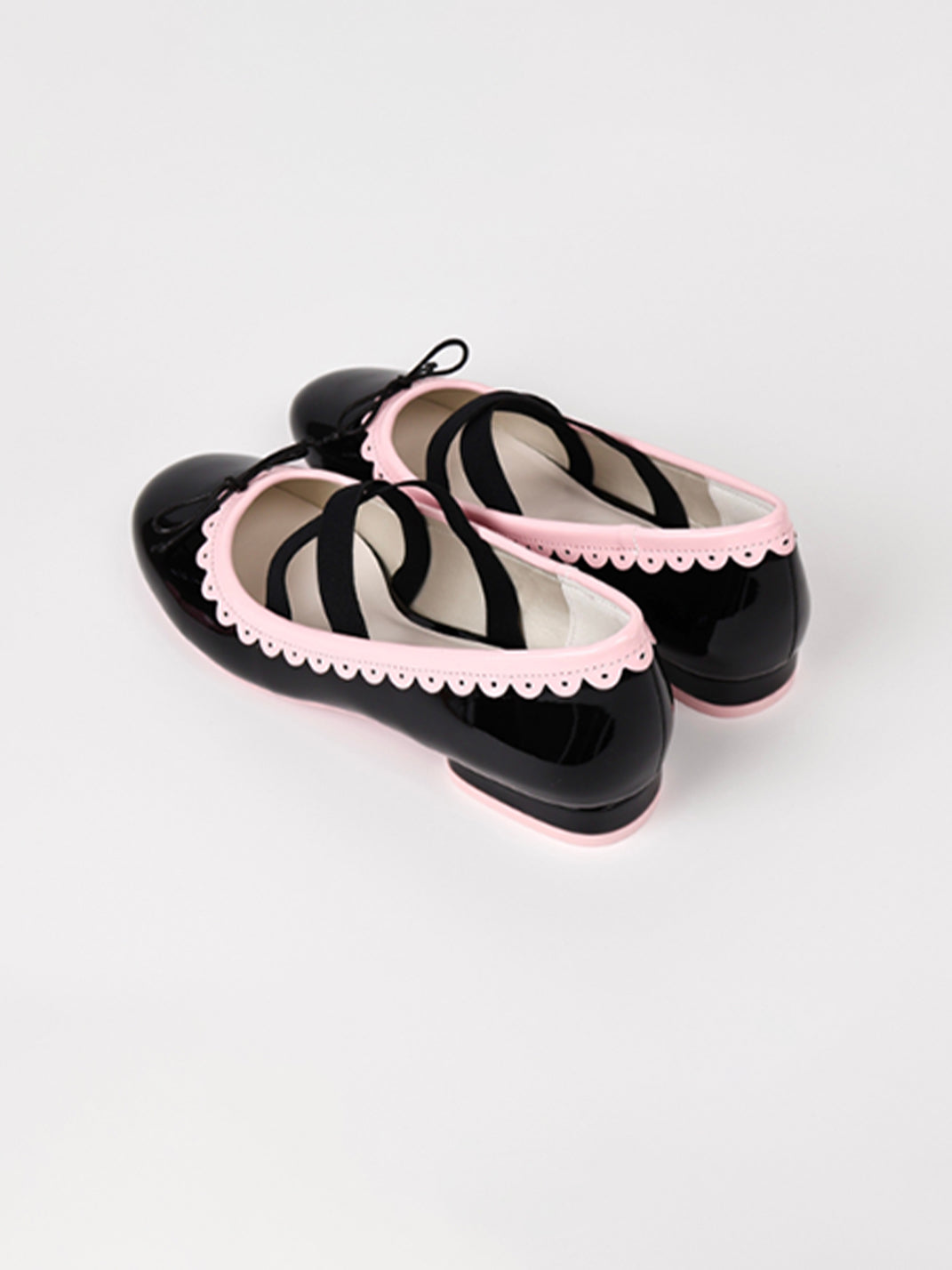 Contrast-Trim Ballet Mary Jane Flats